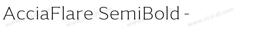 AcciaFlare SemiBold字字体转换